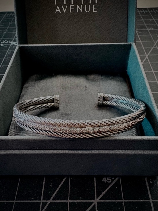 David Yurman Jewelry - David Yurman Multi-Row Cable Bracelet with Pavé diamonds